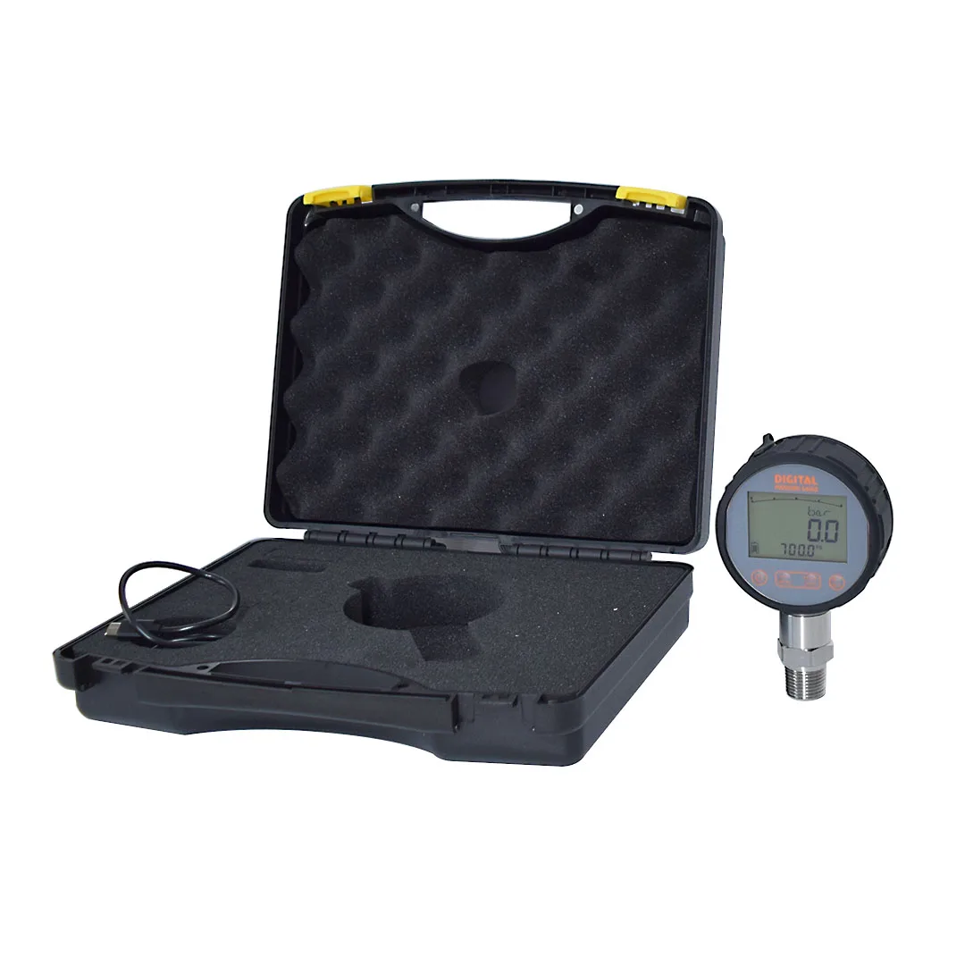 85mm Calibration Pressure Gauge Accuracy 0.05% USB Powered Data Recorder Head Rotate 330° Waterproof IP65