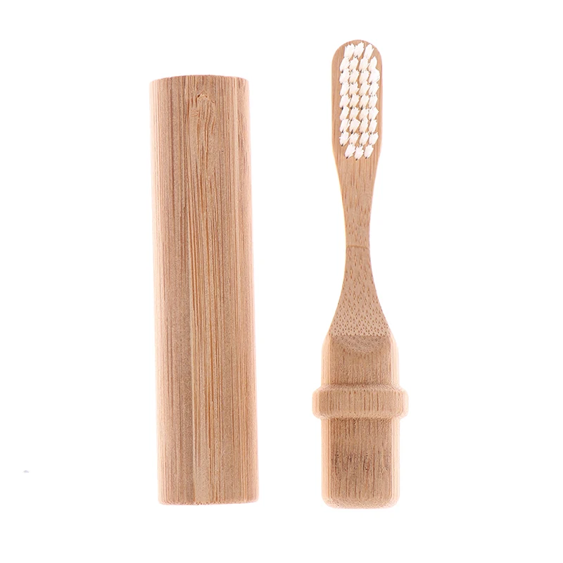 1PC Low Carbon Wood Handle Portable Travel Home Use Oral Toothbrushes Natural Bamboo Toothbrush Bamboo Charcoal Toothbrush