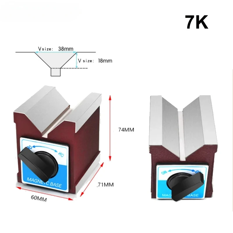 7K triangular V-shaped magnetic table, 7K block, V-shaped magnetic table layout, V-shaped wire cutting magnet