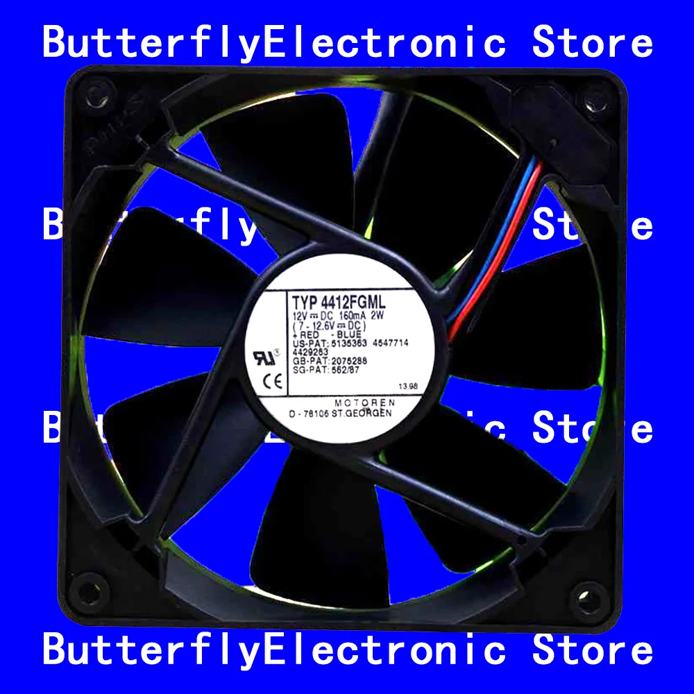 

НОВЫЙ ОРИГИНАЛЬНЫЙ ТИП 4412FGML 4412 FGML 12 В постоянного тока 2 Вт ОХЛАЖДАЮЩИЙ ВЕНТИЛЯТОР 12025 12 СМ 120*120*25 ММ