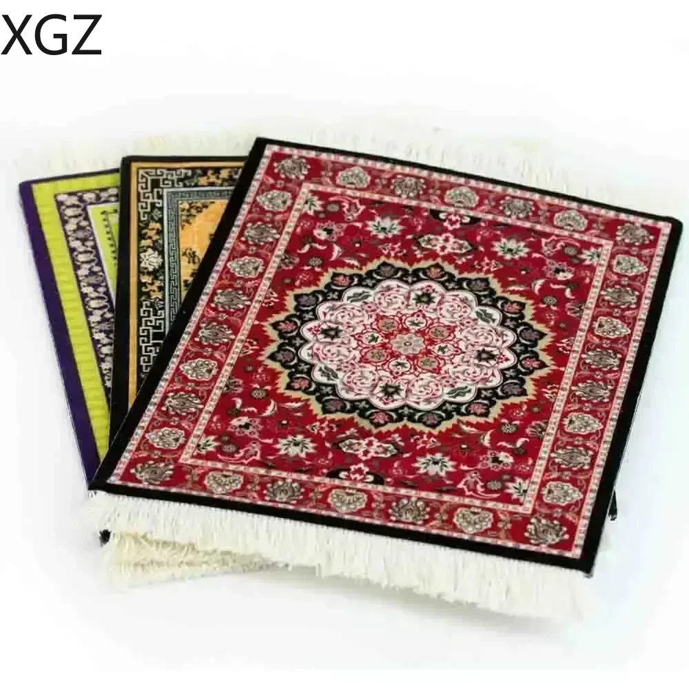 Mini Persian carpet Mouse Pad Desk Computer Laptop Mat Tea Mats Decorative carpet fringe Classic 28*18cm small advanced pads