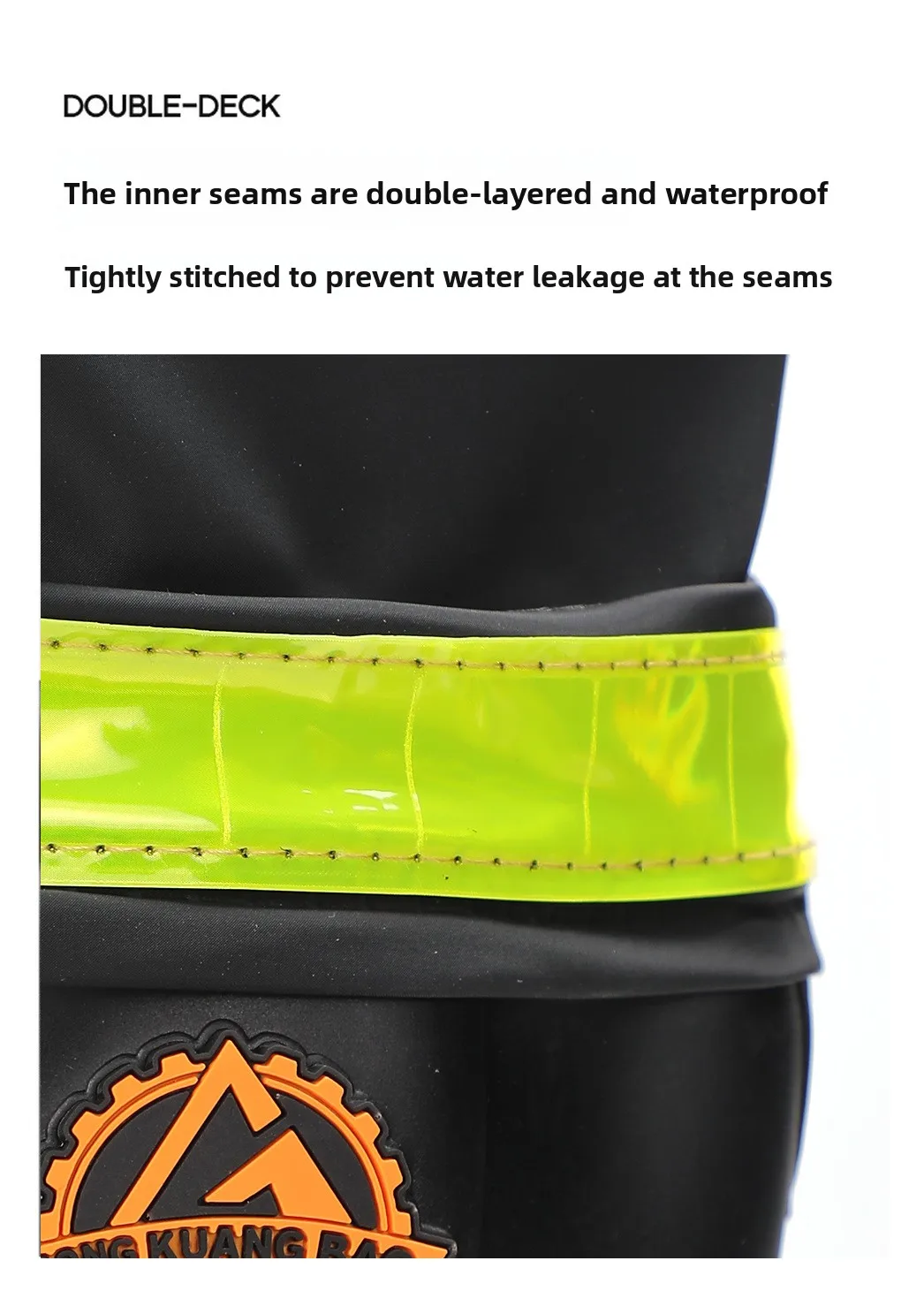 Herren Überknie-Wathosen in Übergröße, Rutschfeste Wasserdichte Schuhe, Lange Outdoor-Hosen, Herren-Regenschuhe – Detail 3