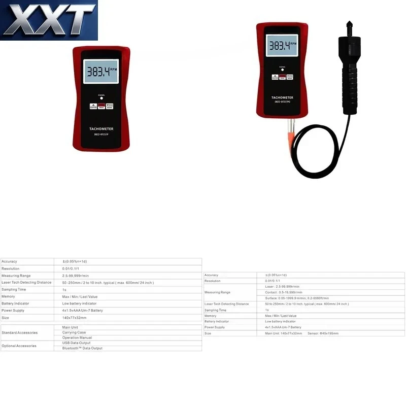 XXT Intelligent Rotation Speed Measuring Instrument Motor Rotational Velocity Frequency Surface Speed Detection Equipment