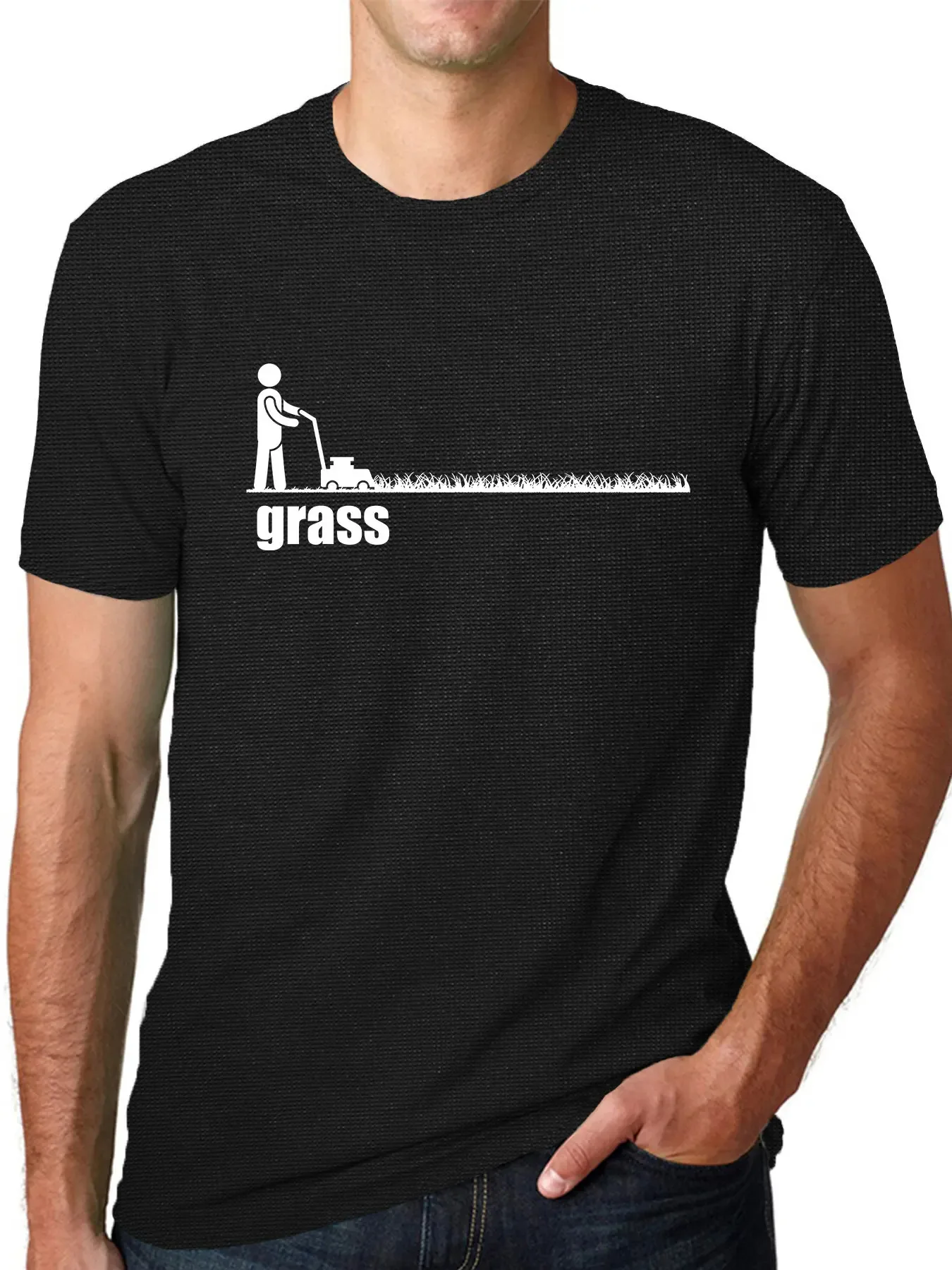 Grass Men's TShirt, Men Tee Shirt, Grass, Spring, Summer, Lawn, Outdoors, Garden, Green, Funny, Black Shirt TShirt for Men Shirt