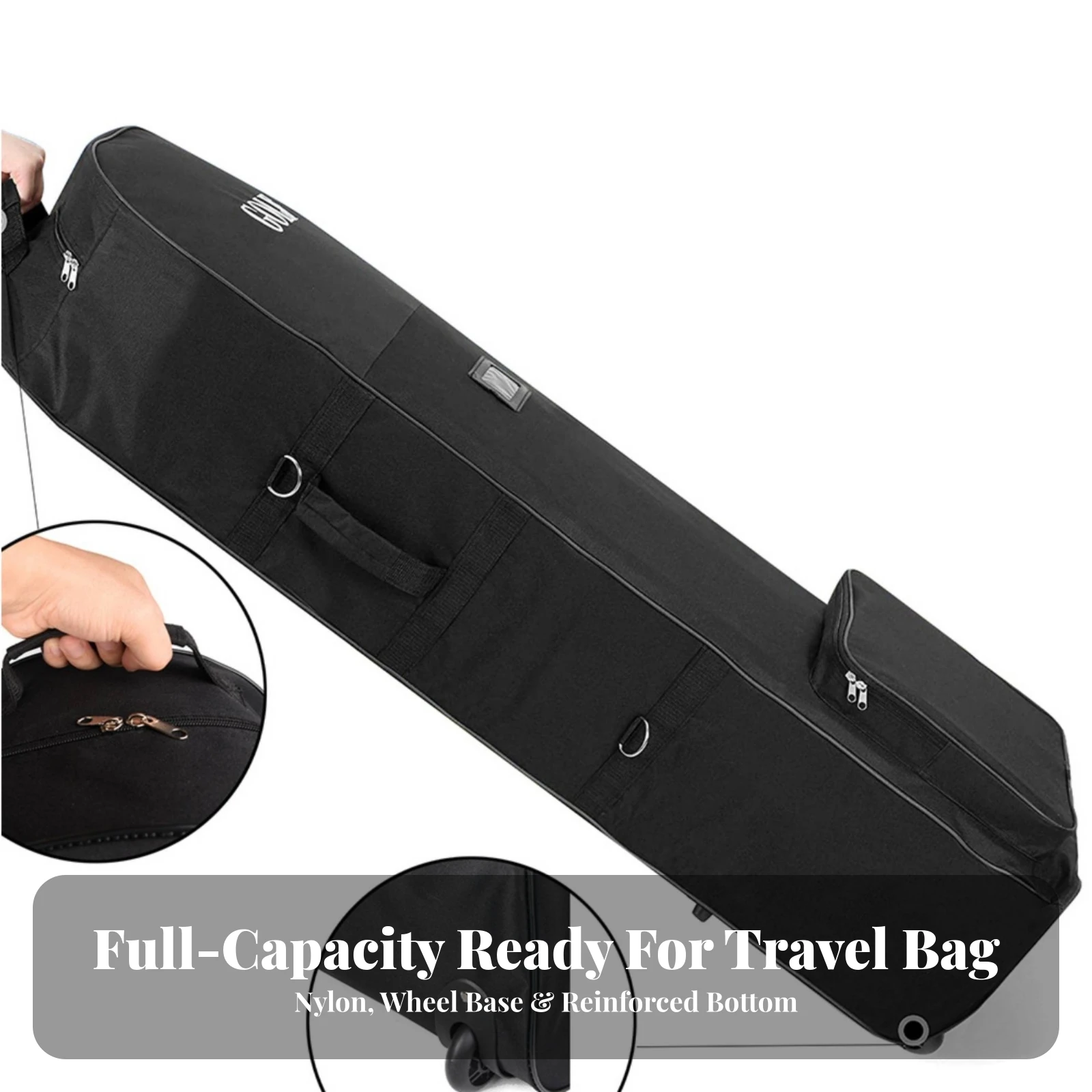Airline Golf Bag with Wheels Long-Lasting Wheeled Golf Travel Bag Large Storage Lightweight for Golfers, Airport Handling