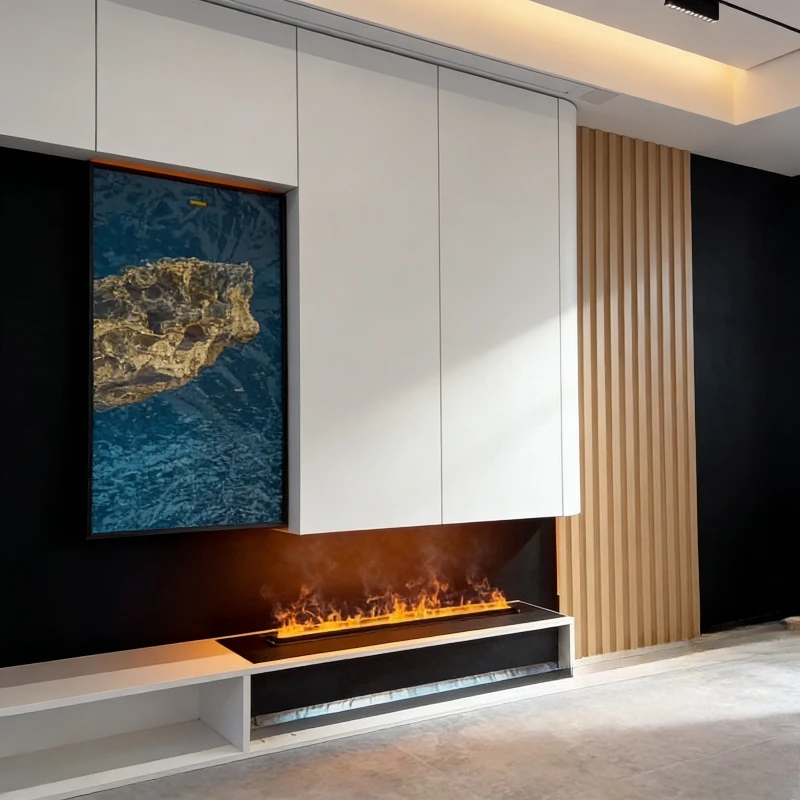Decorative Atomizing Fireplace No Heat 3D Mist Flame effect fireplace mist firebox 5 Years Warranty kamini electric fireplace