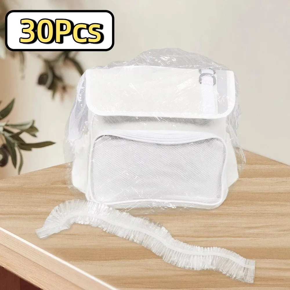 30Pcs Disposable Backpack Rain Cover Dust-proof Foldable Backpack Protective Sleeve Thickened 90/110cm Waterproof Backpack Cover