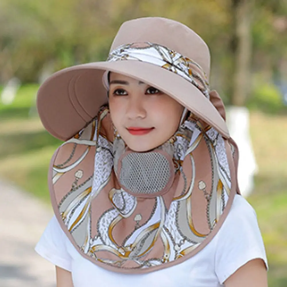 Neck Face Breathable Wide Brim Sunshade Bucket Hat Work Shade Hat Sun Cap Fisherman Cap