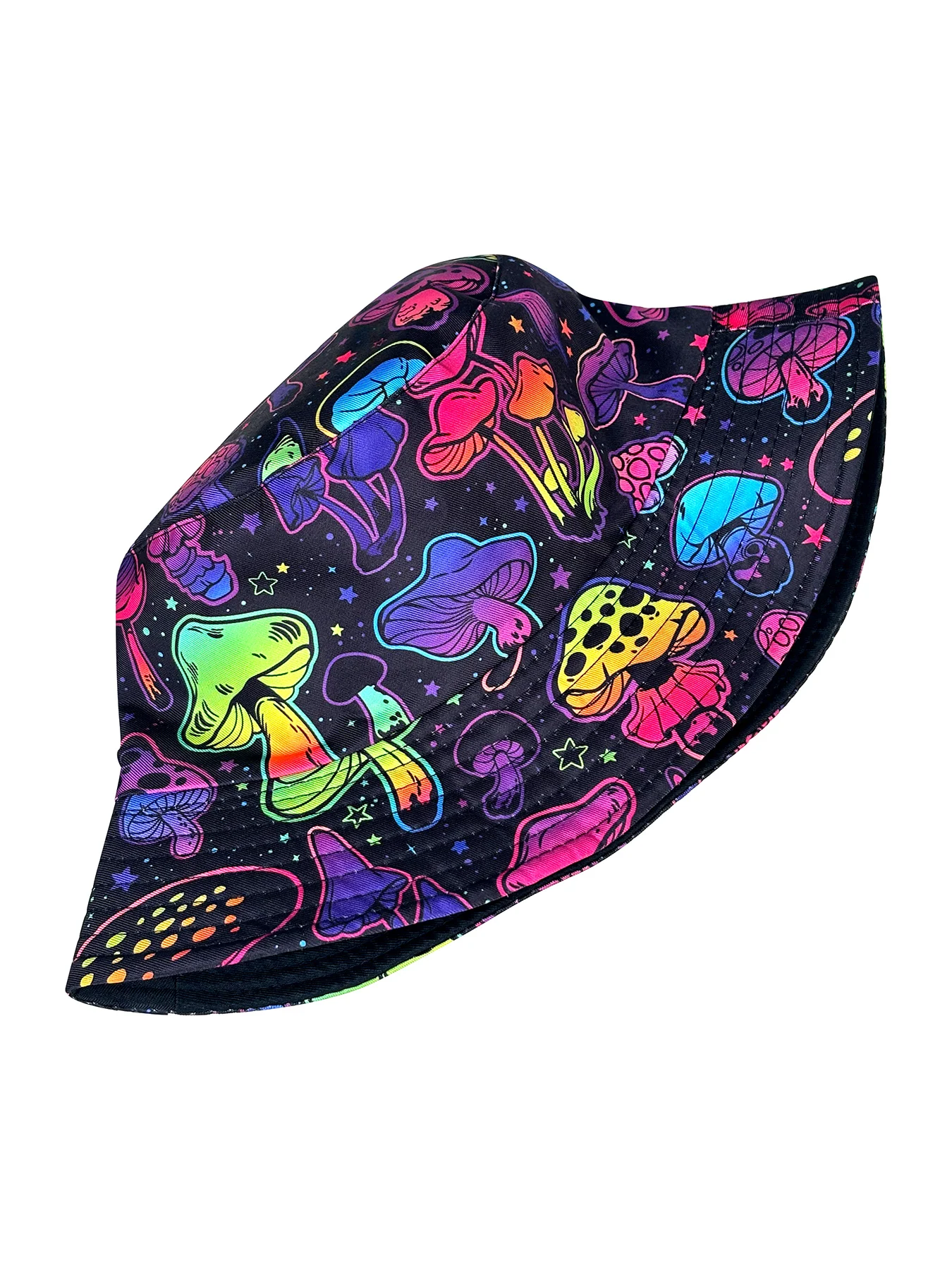 

Красочная панама-грибок в стиле Dreamy Colorful, двусторонняя солнцезащитная шляпа, складная стильная шляпа-клош, всесезонная панама для женщин