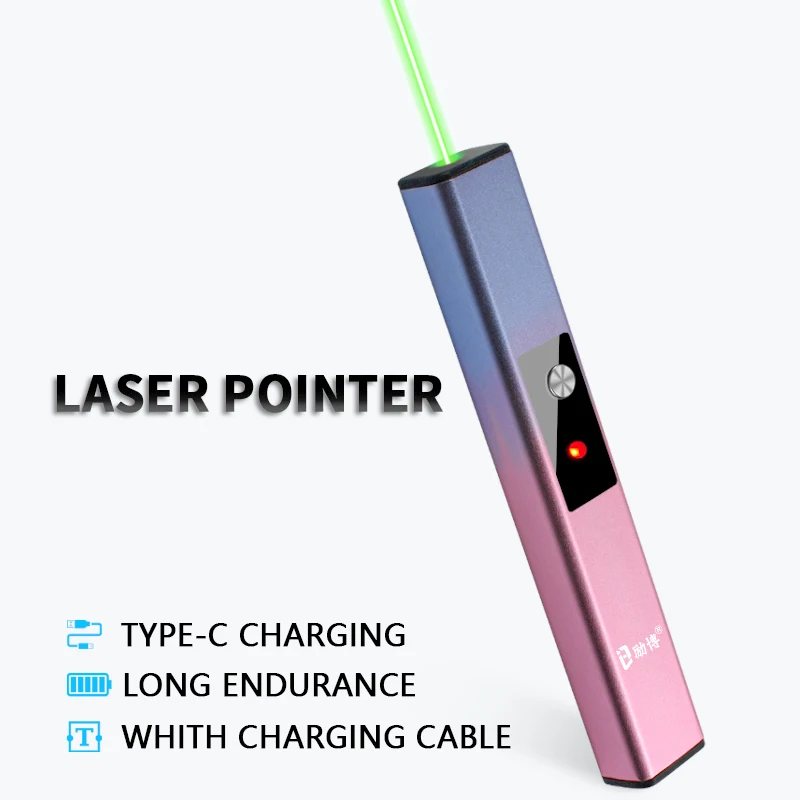 

Laser pen Typc-C charging 650nm red laser 532nm green laser pointer Portable and durable