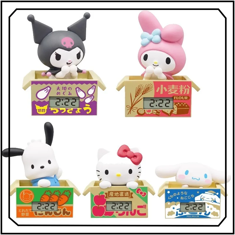 

Hello Kitty Gashapon Creativity Agricultural Products Express Delivery Package Clock Ornament Desktop Ornament