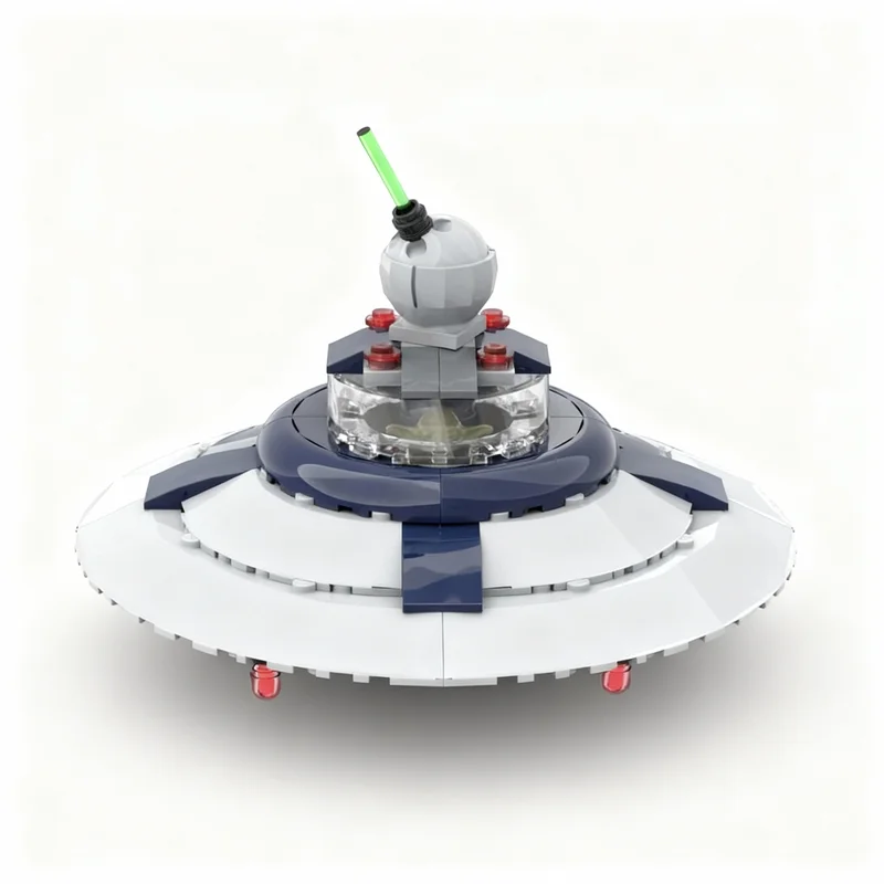 102pcs MOC UFO Flying Saucer Alternate Build Window Version Space UFO Model Building Blocks Construction Christmas Gift Toy 3D
