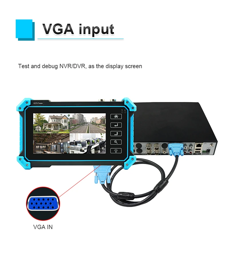 4K CCTV IPC Camera Tester 8MP AHD CVI TVI CVBS IP Camera HD Display Video Monitor 5.4 Inch IPS Touch Screen IPC Tester Tool