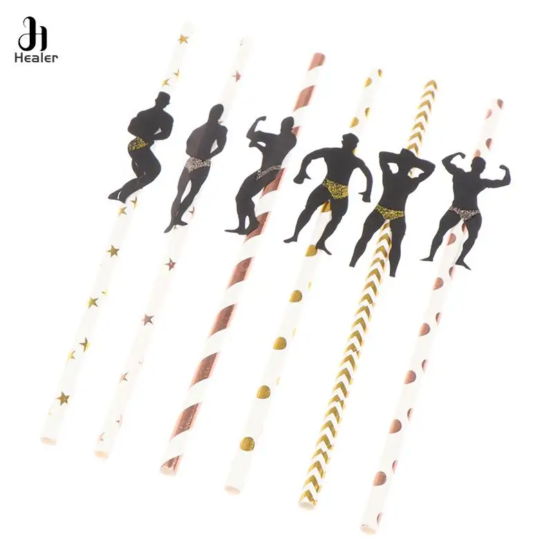6Pcs Stripper Dancing Men cannucce decorazioni per feste di addio al nubilato cannucce festa messicana bomboniere forniture per feste per adulti