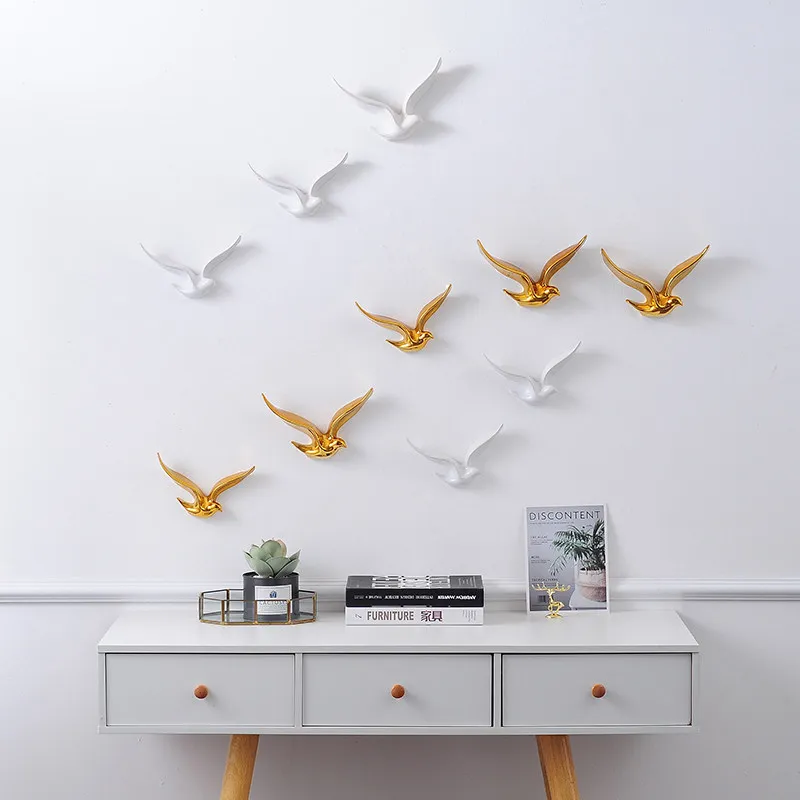 Simple European Stereo Bird Wall Hanging Pigeon Creative Living Room Porch Background Wall Decoration Pendant Wall Decoration