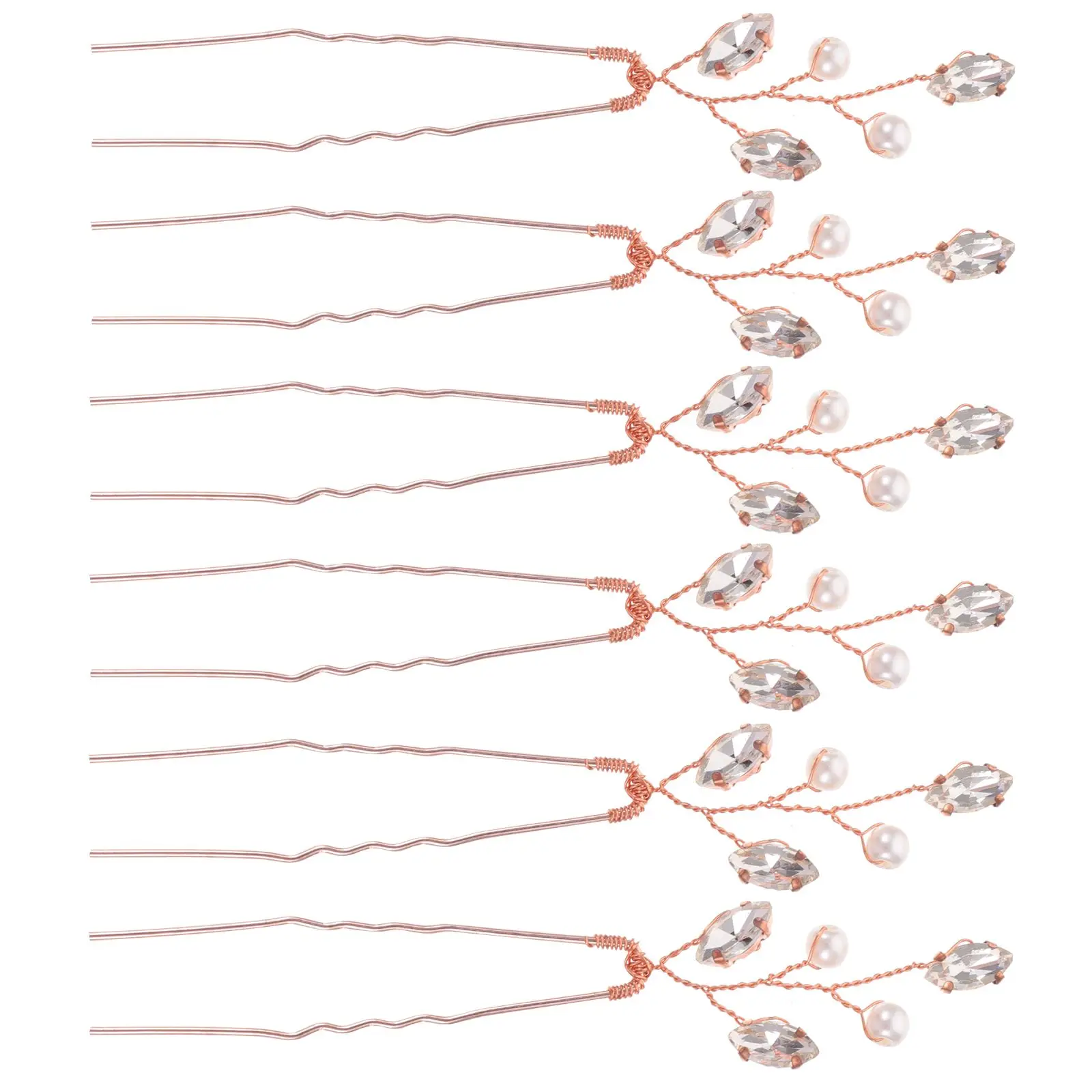 

Pearl Hairpins Pcs Bridal Wedding Accessories Bridal Hairpins Prom Rhinestone Bobby Pins Hair Forks Easy Match Lightweight