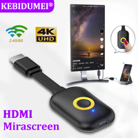 4K HDMI Mirascreen 2.4G/5G Dual Band Wireless WiFi Same Screen Devices TV Dongle Receiver TV Stick for For Android IOS to TV