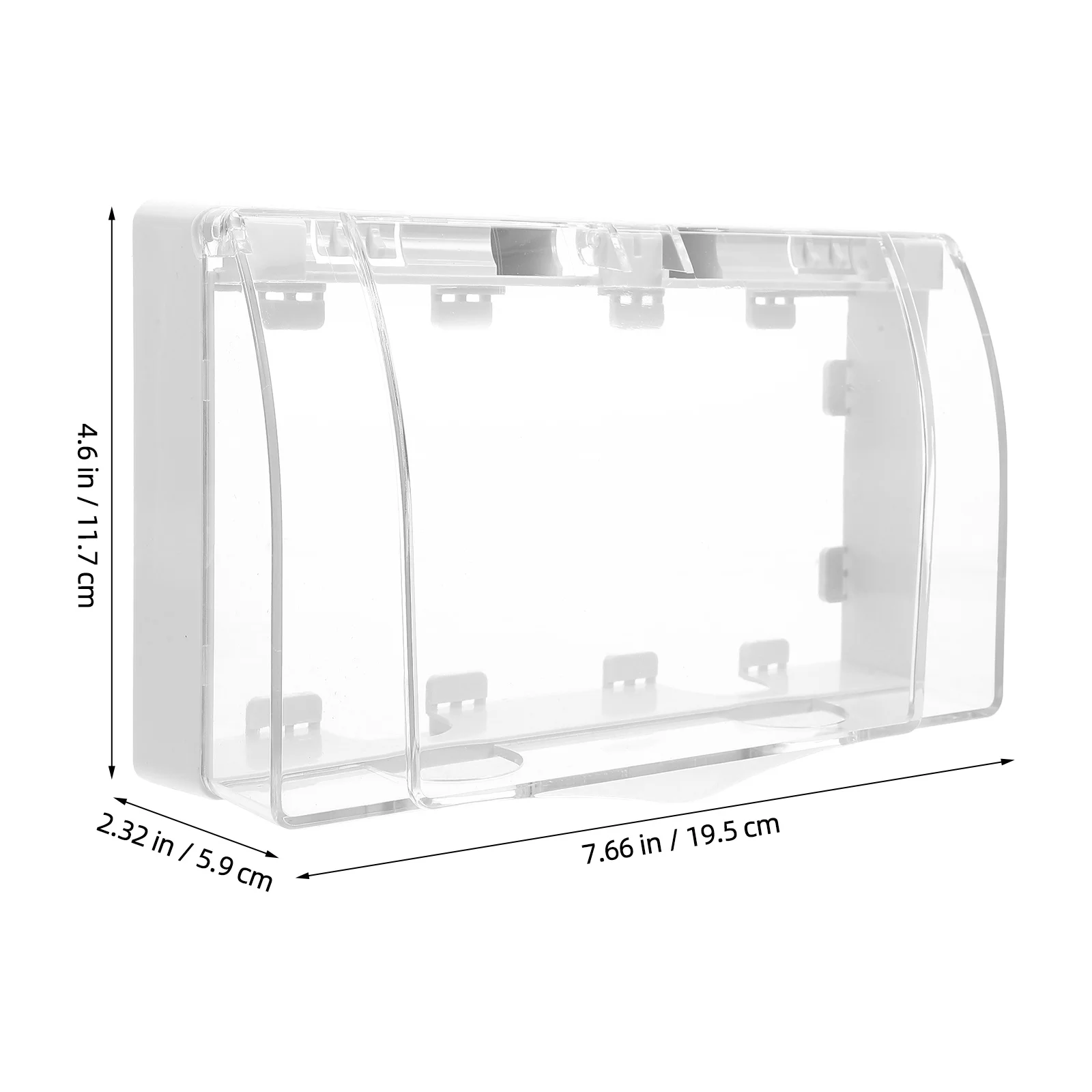 Waterproof Outlet Cover 86-Type Self Adhesive Wall Plate Clear Socket Protector Box For Bathroom Kitchen Outdoor Electrical
