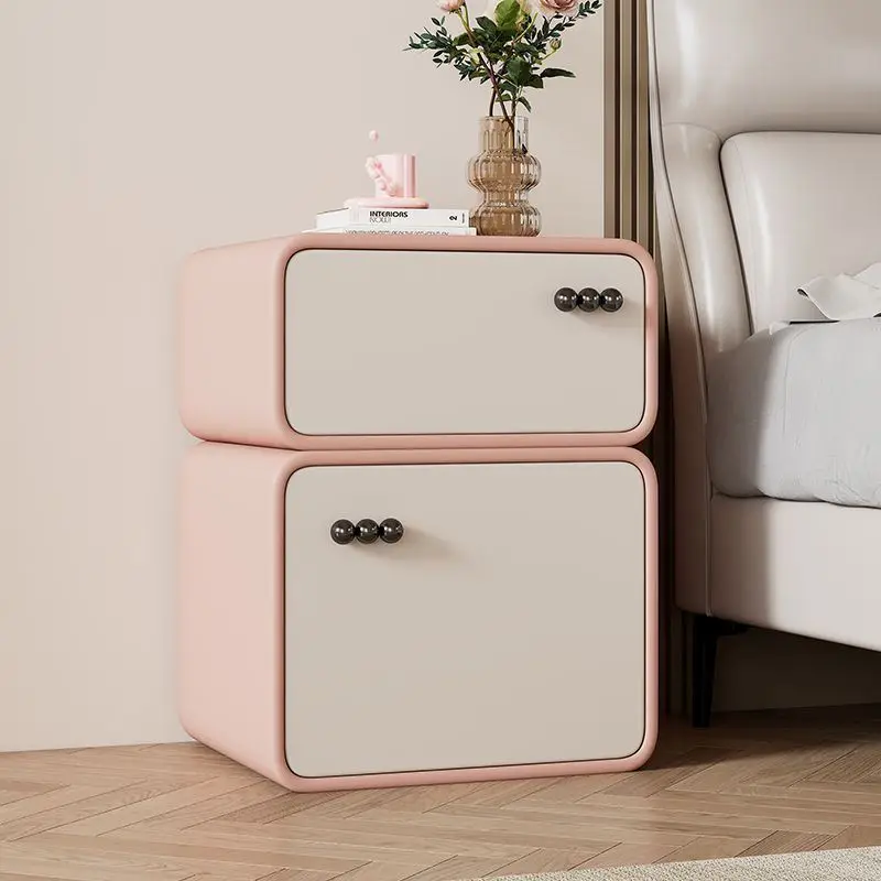 Bedside Table Small Bedroom Home Simple Modern New Fully Equipped Solid Wood Ultra-narrow Children's Room Light Luxury Style