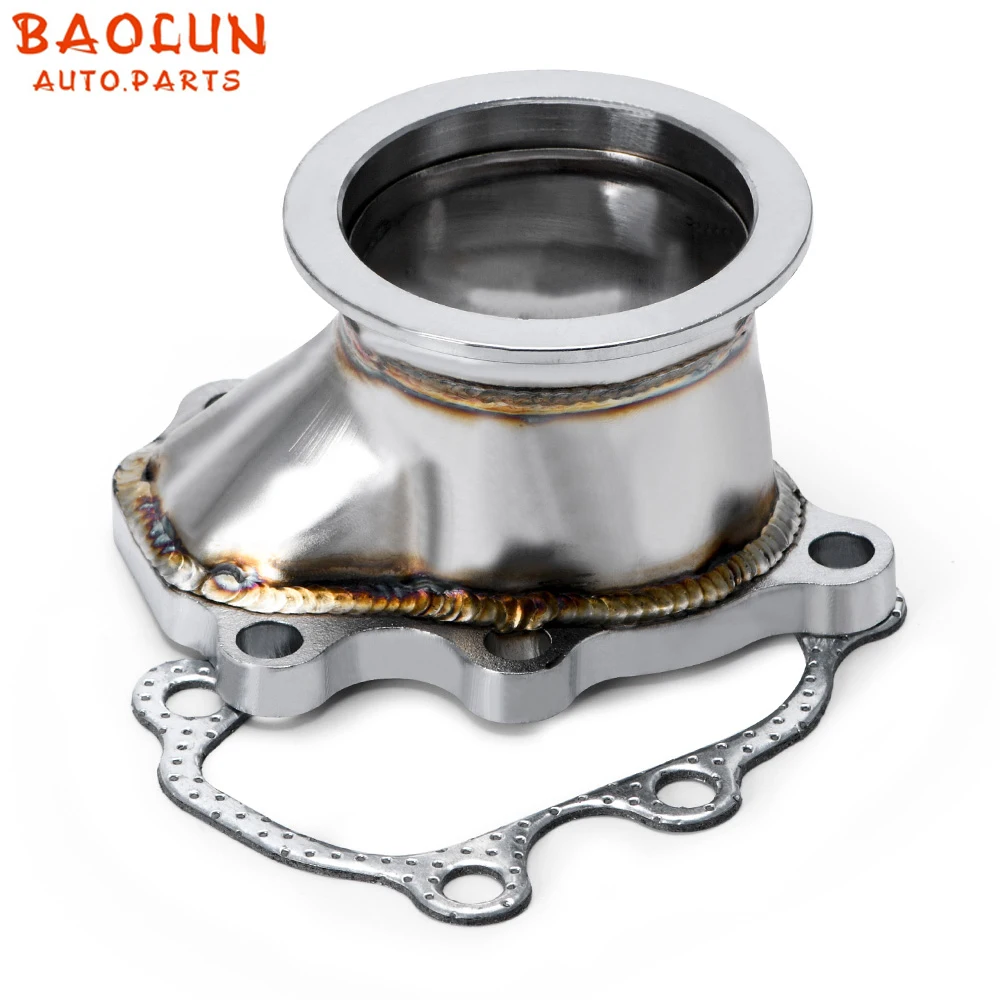 

BAOLUN Stainless Steel Adapter 2.5" 63mm V-band Clamp Flange Turbo Down Pipe Adapter for T25 T28 GT25 GT28