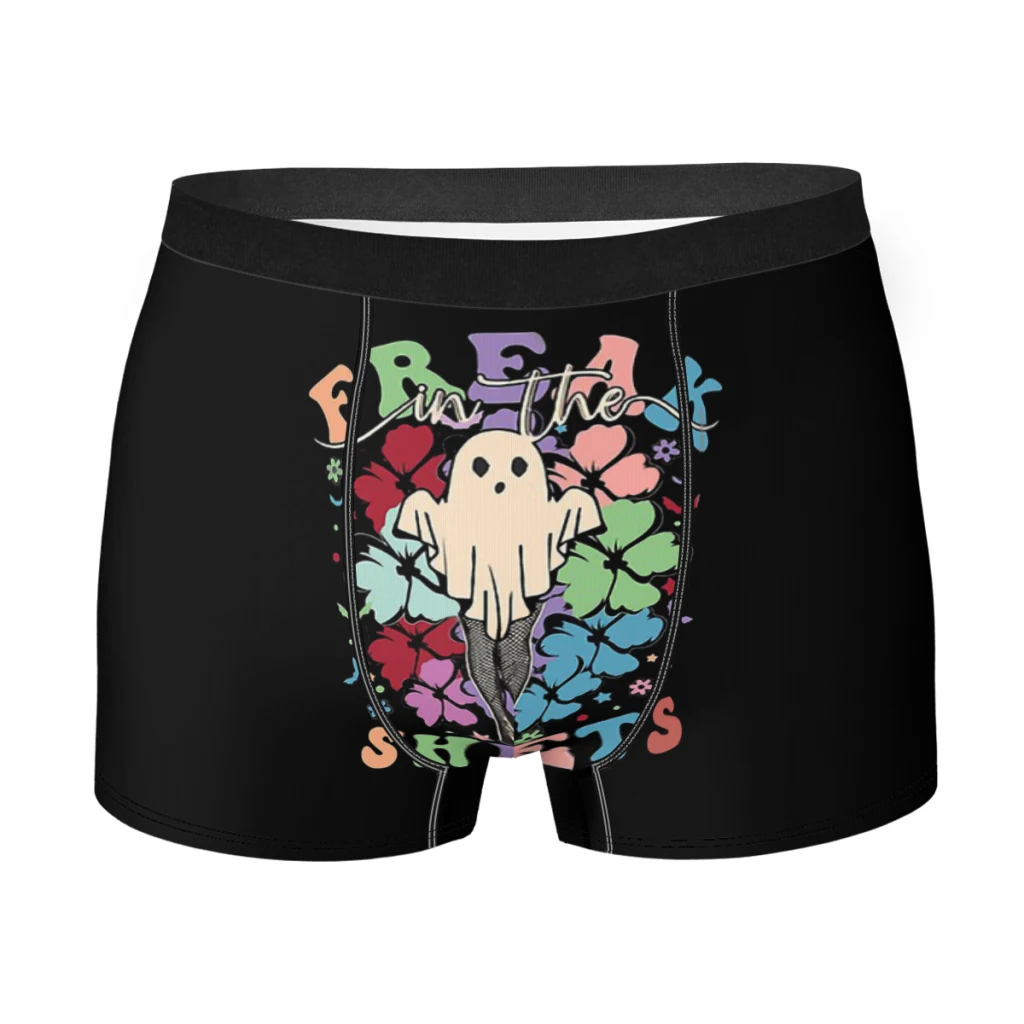 Boo Ghostly Vibes The Mysterious Strange Underpants Breathbale Panties Man Underwear Print Shorts Boxer Briefs