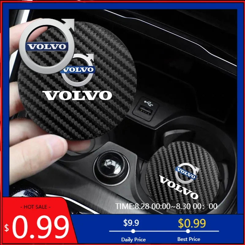 

Стайлинговые молдинги, 2 шт., кожаные подставки, противошумная подушка для чашки с водой для Volvo XC90 V90 V60 XC60 V40 S80 S60 S90 C40 XC40 V70