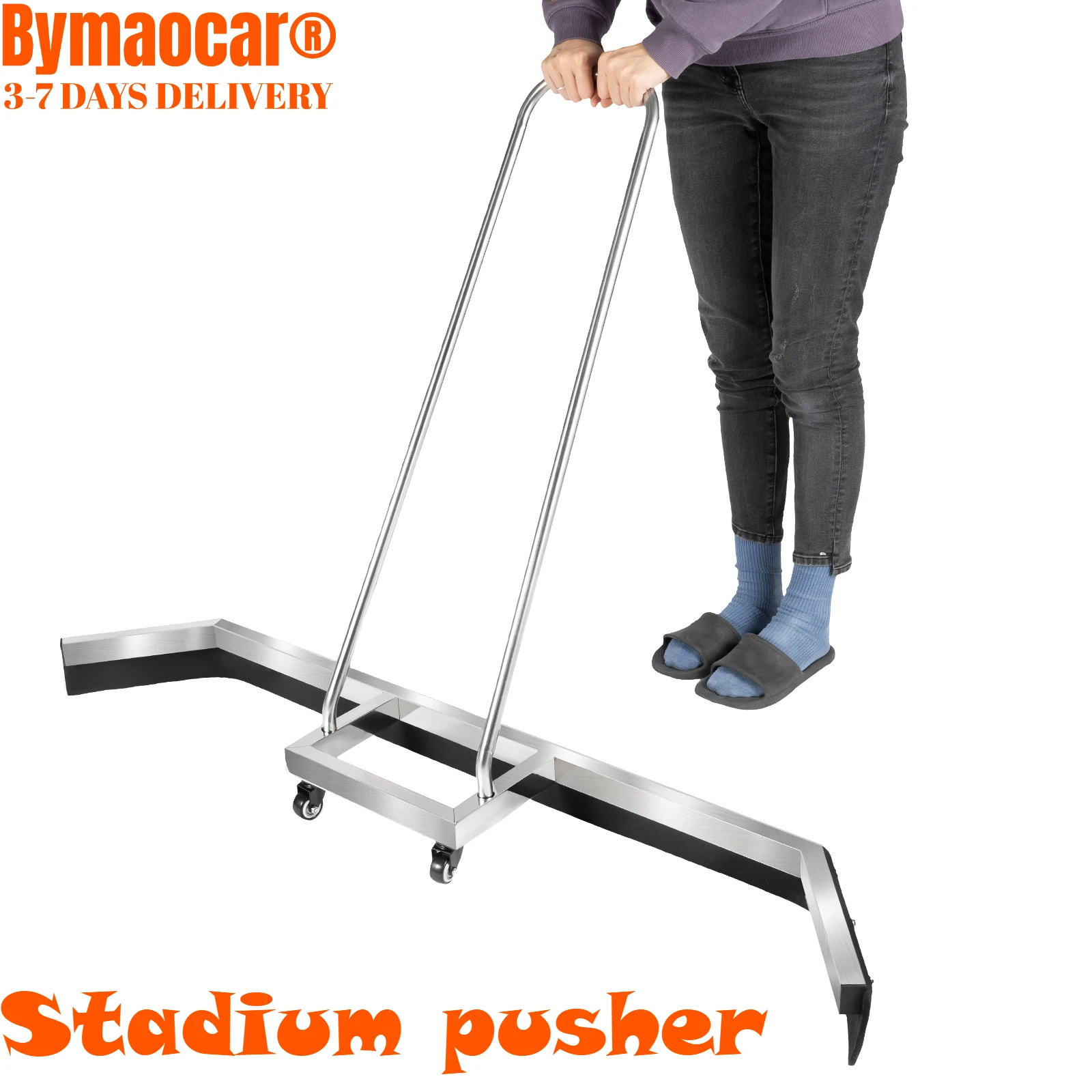 

Tennis Court Squeegee Sweeper 3.31FT Professional Surface Water Remover Brooms Stainless Steel Floor Rain Shuttle Broom