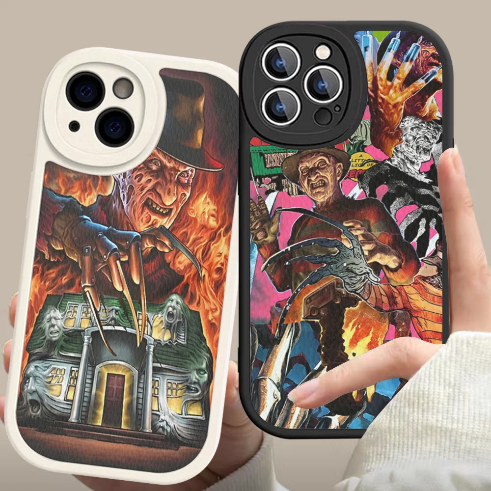 

Film K-Krueger F-Freddy Horror Phone Case Hard Leather For iPhone 14 13 12 Mini 11 14 Pro Max Xs X Xr 7 8 Plus Fundas