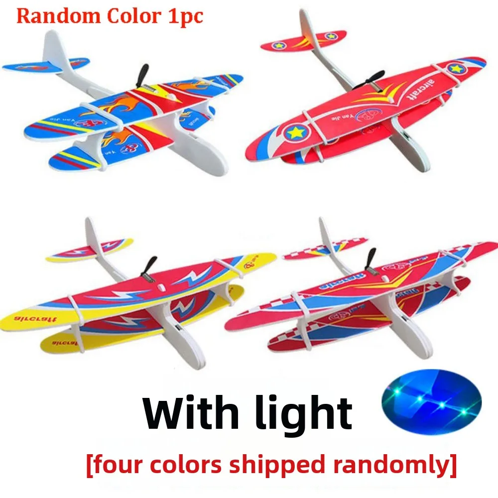 with LED Light Outdoor Electric Foam Glider Ligthweight Popular Hand Airplanes Capacitor Multistyles Aircraft Plane Model