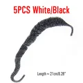 5pcs white black