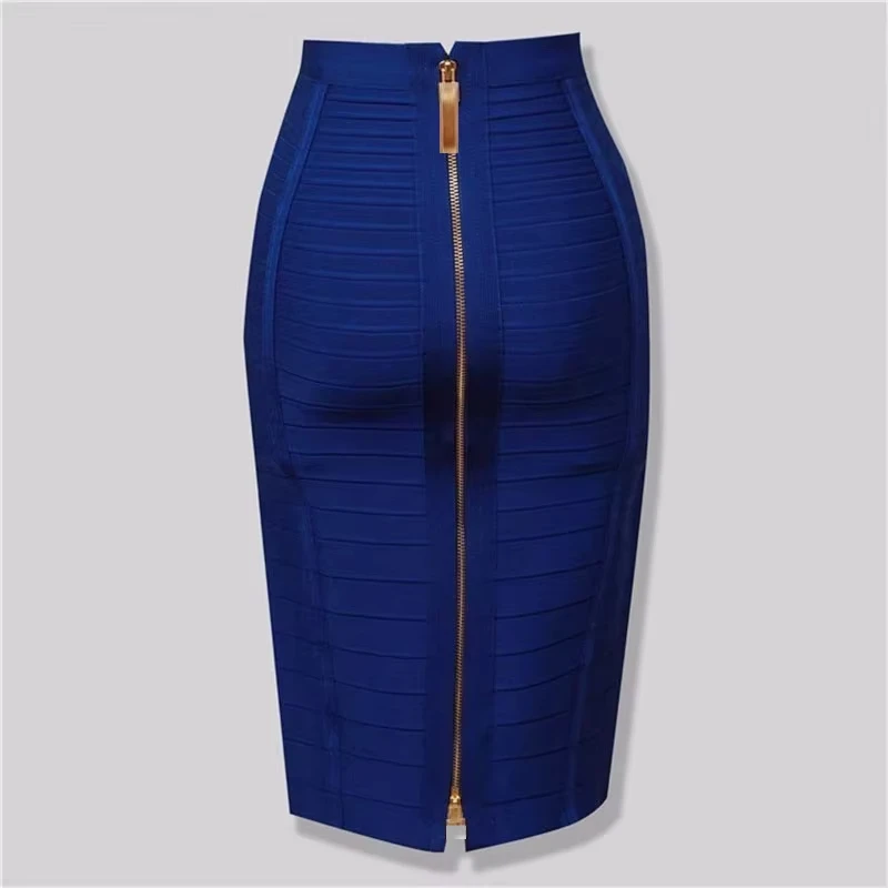 2025 New Bandage Skirts Women Bodycon Woman Skirts Sexy Harajuku Party Club Elegant Celebrity Women Back Zipper Elasticity Skirt