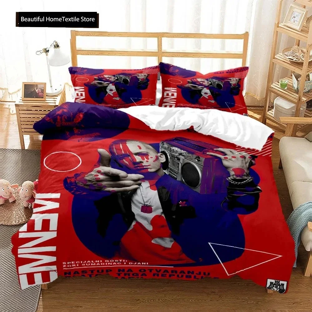 Eminem Hip -hop sänger 3D Printed  Bedding Duvet Cover Queen Bedding Set Soft And Comfortable Customized King Size Bedding Set