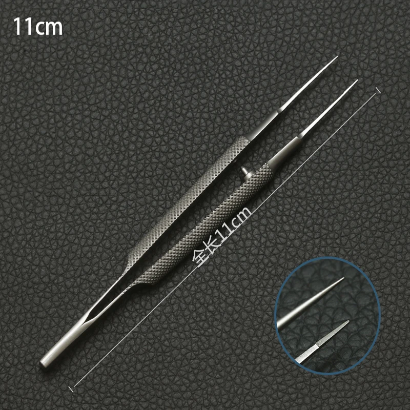 Ophthalmology Microsurgery Instruments Surgical Round Handle Micro Tweezers Stainless Steel Titanium Alloy Double Eyelid Embeddi