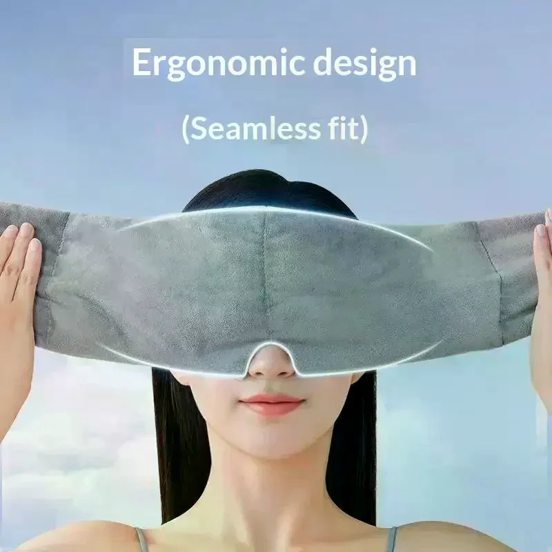 Gravity Ice Silk Sleep Mask Full Coverage Double-sided 1Pcs Soft Light Blocking Eye Cover for Insomnia People Travel Nap