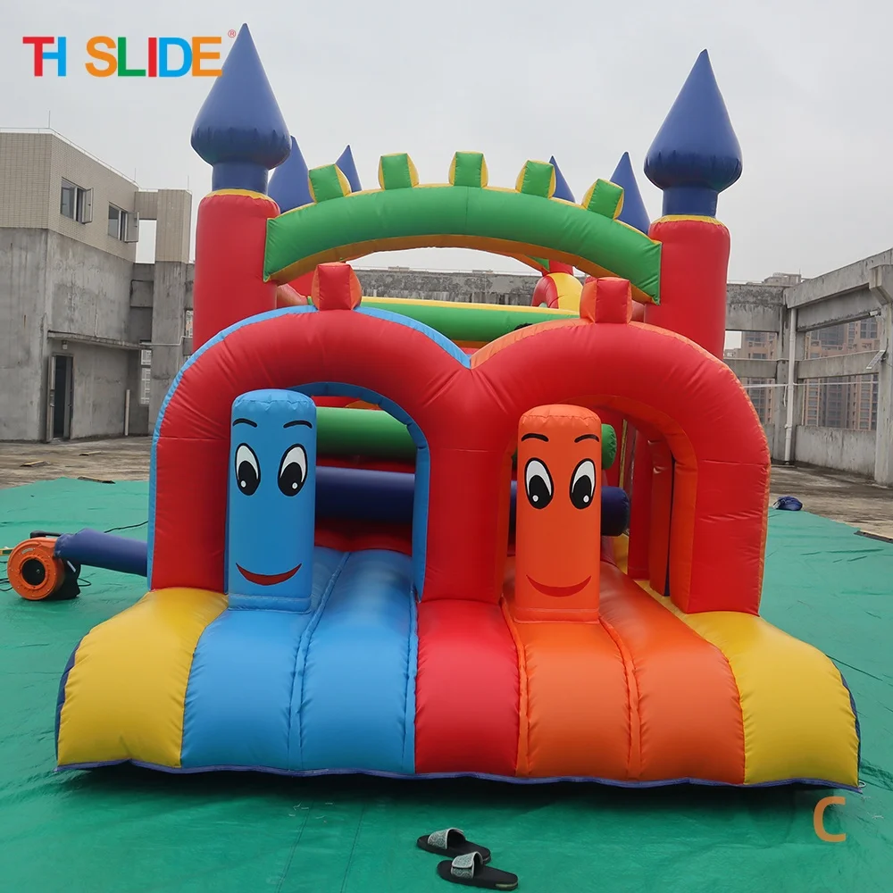 

by ship to door, Two Players Challenge Double Track inflatable Obstacle Course, Dual Channel Bouncy slide sport games