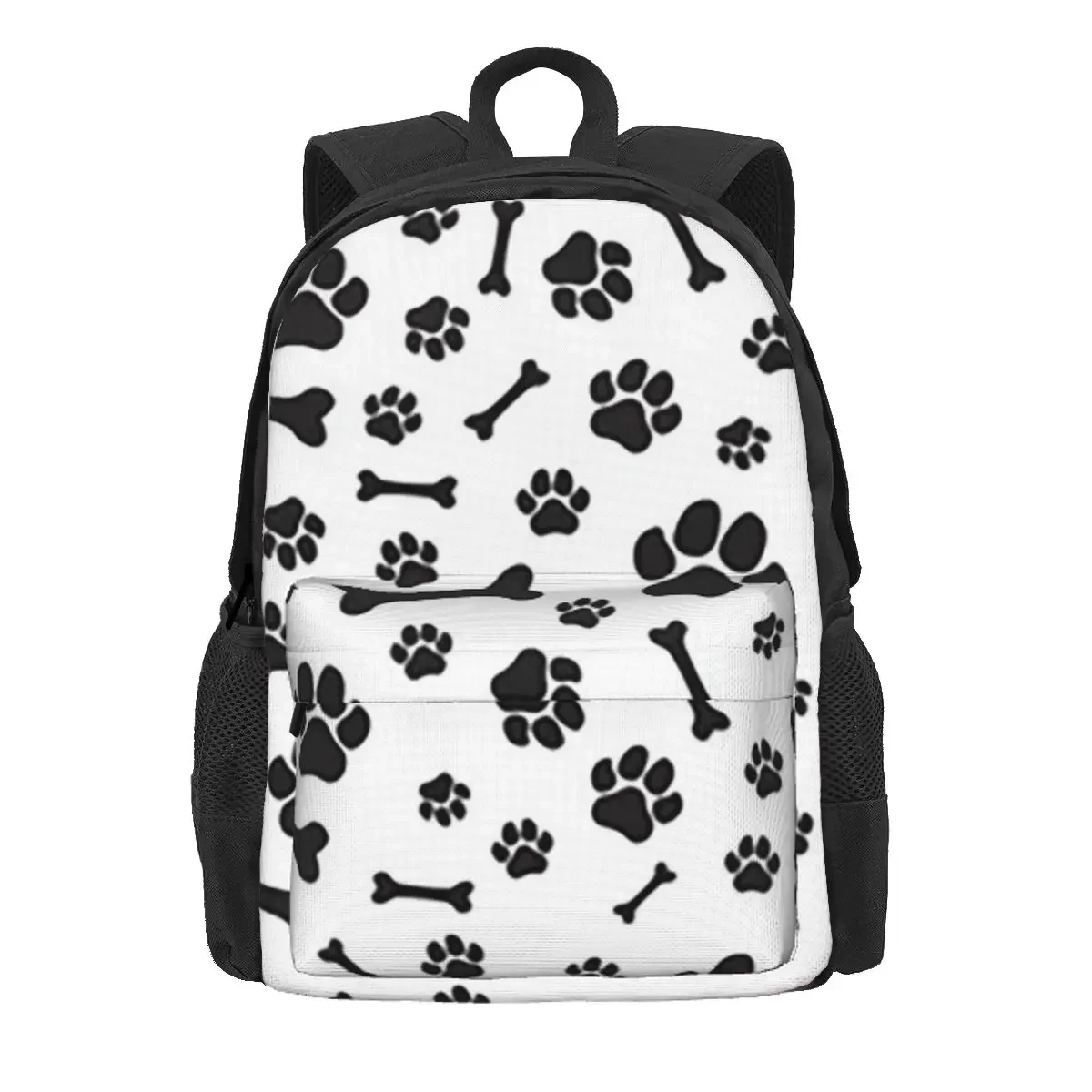 

Colorful Dog Paw Print Backpack Daypack Large Capacity Children BookBag School Bag Shoulder Bags for Men Women