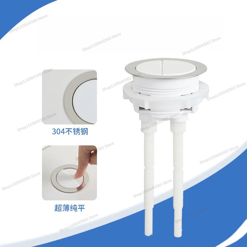 For Toilet Water Tank Accessories Universal Double Flush Water-saving New Ceramic Button Button