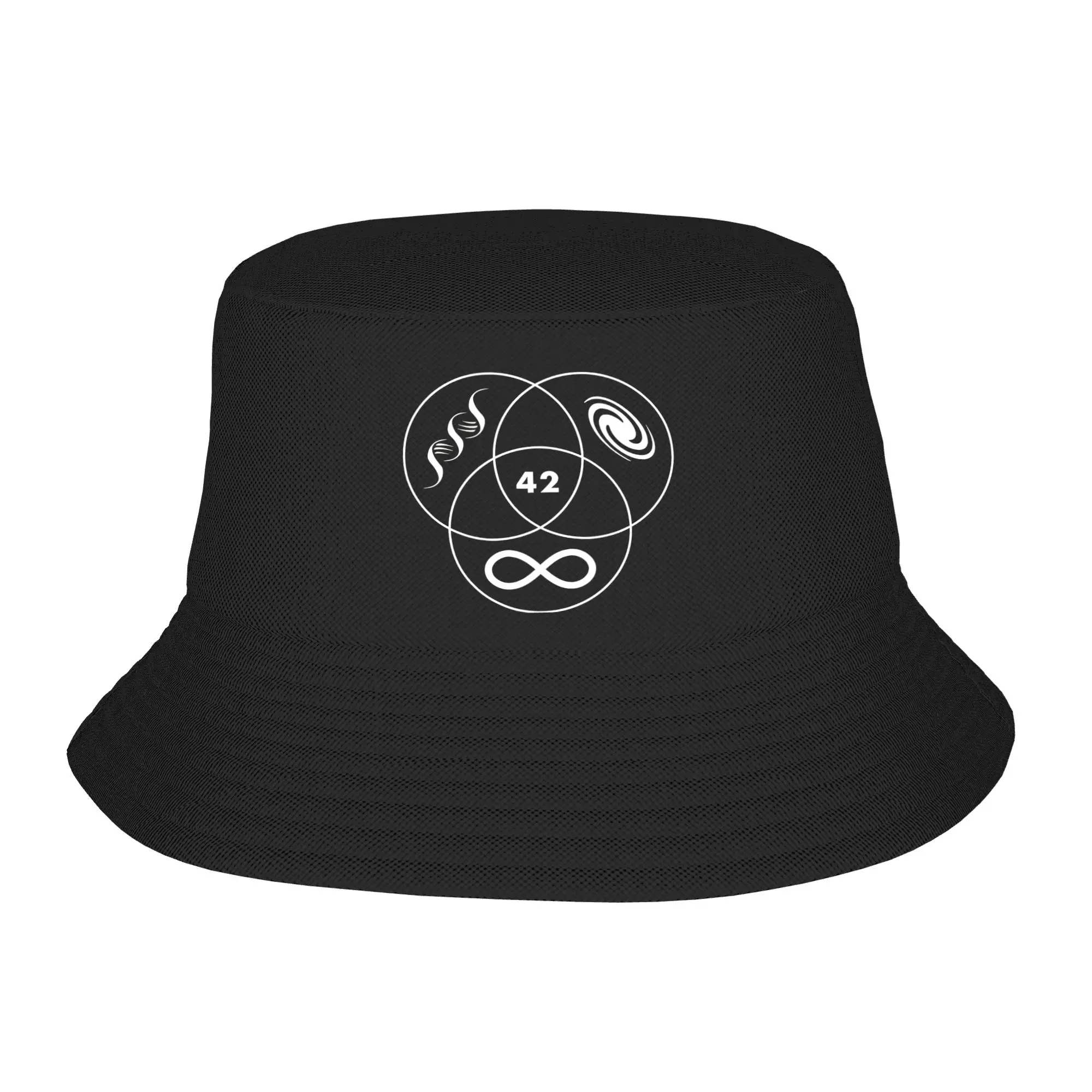 Girl Harajuku Bucket Hat dont panic 42 The Answer To Life Douglas Adams Accessories Bob Hat For Beach Headwear UV Protection