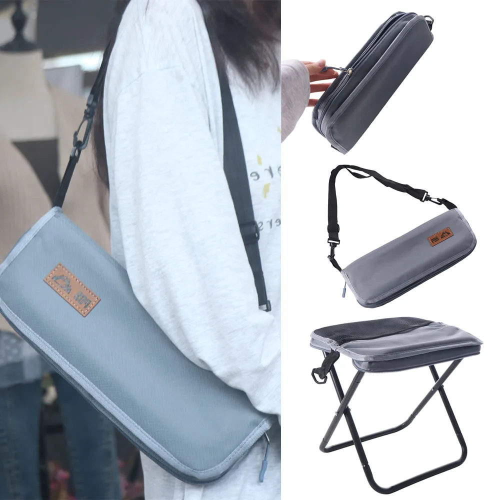 مقاومة للاهتراء حقيبة ظهر قابلة للطي البراز قوية الحاملة Crossbody القلم حقيبة البراز قوي خفيفة الوزن كرسي قابل للطي في الهواء الطلق