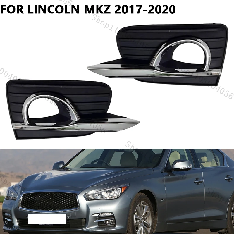 

For Infiniti Q50 2014 2015 2016 2017 Front Bumper Fog Light Frame Trim Lid Bezel Hood Accessories