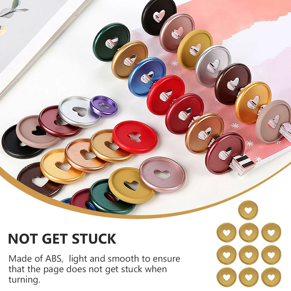 10 قطعة أقراص الموثق متجمد البلاستيك ملزمة مشبك صفحة سلسة بدوره لتقوم بها بنفسك منظمة شكل قلب للمدرسة دفتر مخطط