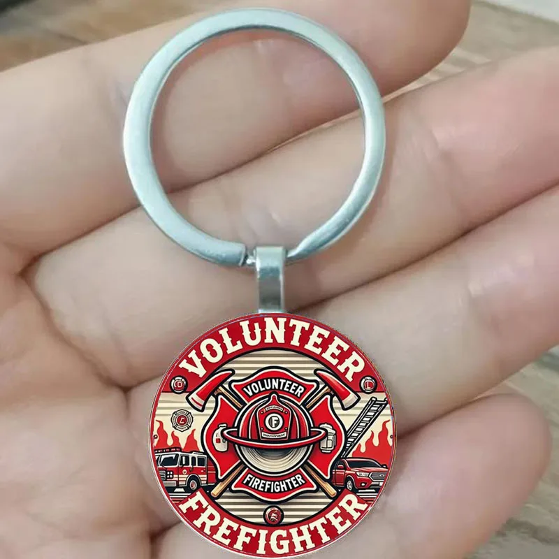 

Volunteer firefighter, vintage keychain perfect gift