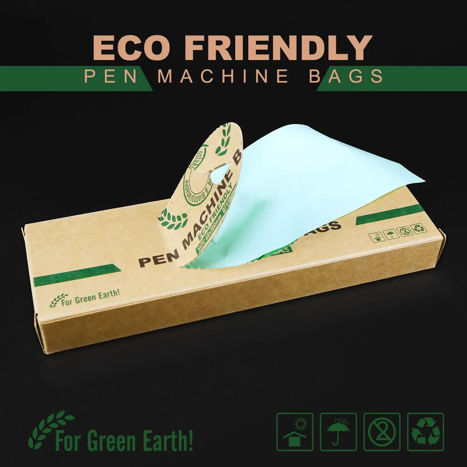 100 قطعة من أقلام ماكينة الوشم المقاومة للماء القابلة للتحلل يغطي أكياس واقية لمستلزمات الوشم المقاومة للغبار