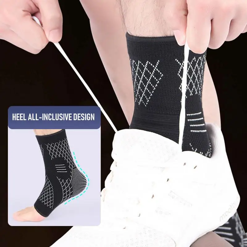 Ankle Support Brace Recovery Support Joint Sprain Protector Elastic Ankle Wrap Sleeve Foot Support Stabilizer For Cycling