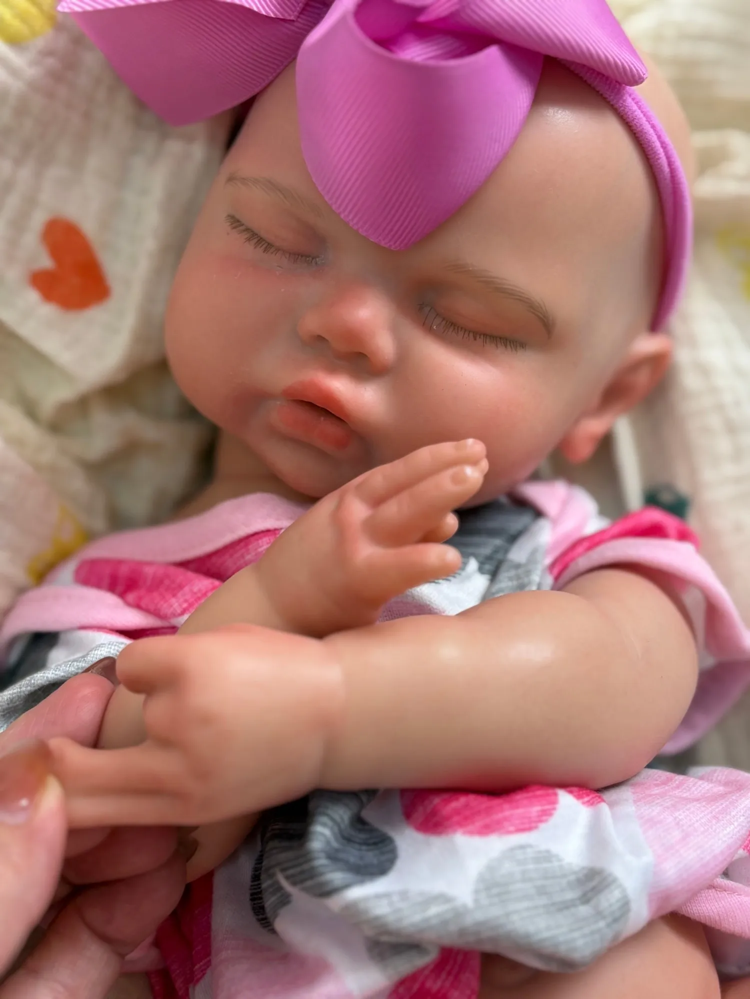 OtardDolls 20-Inch Handmade Silicone Doll Toy Soft Silicone Reborn Doll Open Mouth Realistic Waterproof Cute Collectible Toy view 6