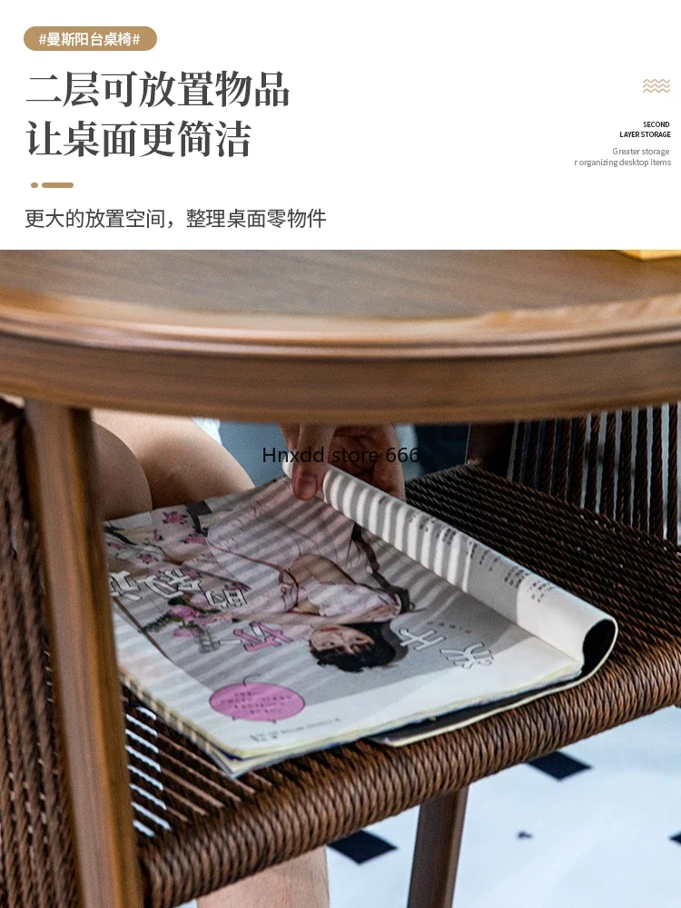 Leisure Rattan Cadeira Combinação, 3-Piece Coffee Table