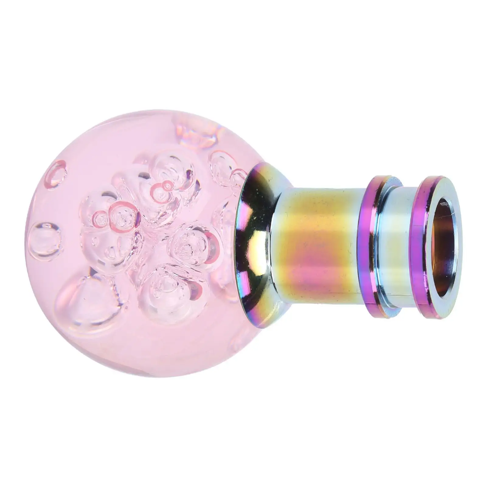 Manual Knob Gear Stick Shifter Crystal Bubble with 3 Threaded Adapters Universal Acrylic + Metal Acrylic Shifter