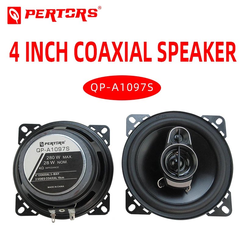 

Car Audio QP-A1097S 4 Inch Coaxial Speaker Car Audio Speaker Coaxial(1Pair speakers)