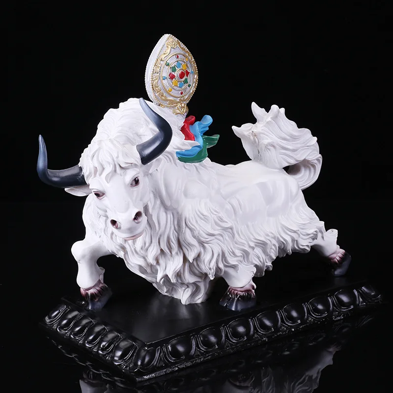 

Tibetan Bull Wearing Falun, Tibetan Secret Buddhism Hall Supplies, Home Decoration, Resin Craft Mascot