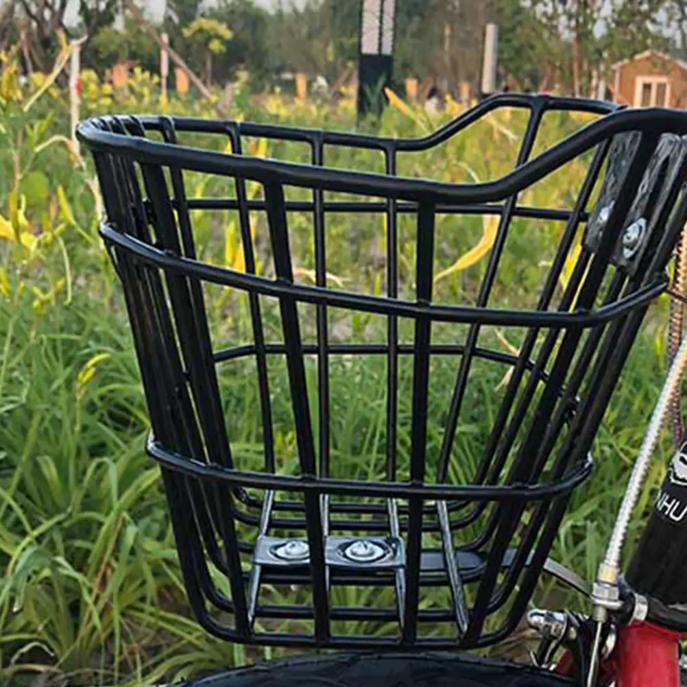 

Large Capacity Bike Basket For Durable Iron Rainproof Front Handlebar Cycling Storage Basket Universal Bicycle Accessory